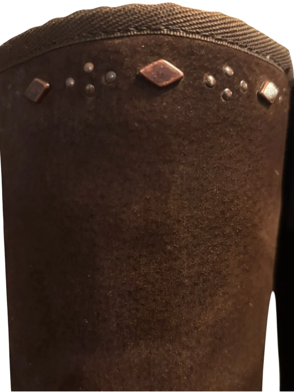 UGG Cosita Boots Sz 7 Brown Beaded Suede Shearling F3006F